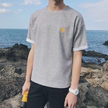 魄微 短袖 男士T恤 灰色 