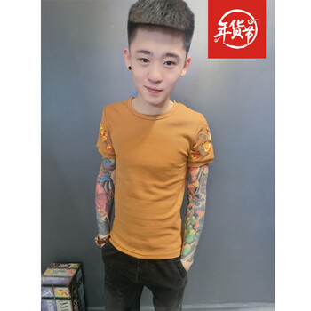 柏斐荻（BYPHYTEE） 短袖 男士T恤 土黃 