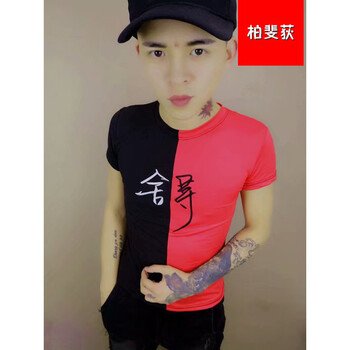 騎士普?。≒utin．rider） 短袖 男士T恤 黑紅圓領(lǐng)舍得 