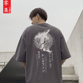 零集（LINGJI） 短袖 男士T恤 深灰色 