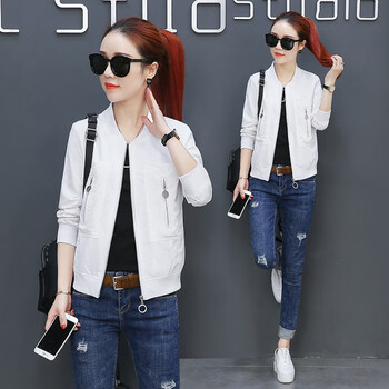 純色休閑外套，微胖妹子的好選擇