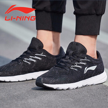 李寧（LI-NING）跑步鞋標(biāo)準(zhǔn)黑/黯淡灰ARBN021-7 