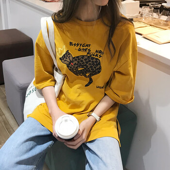 清爽印花短袖，微胖妹子的福音