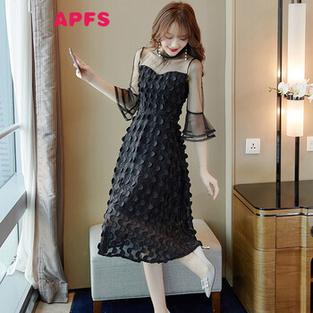 APFS 碎花 立體裝飾 連衣裙