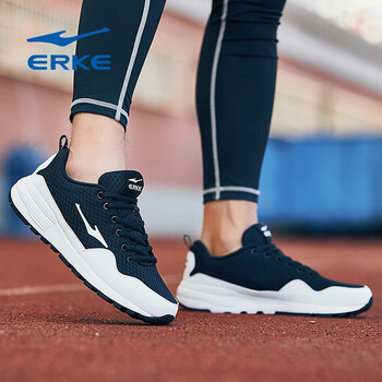 鴻星爾克（ERKE）跑步鞋110B正黑/正白  