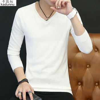 卡敦奴（kadunnu） 長袖 男士T恤 白色607 XL，L，XXL，M，XXXL