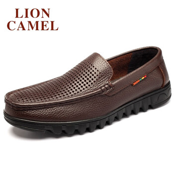 獅王駱駝（LIONCAMEL）男士棕色鏤空 39