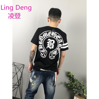 凌登（LingDeng） 短袖 男士T恤 黑色十字架 