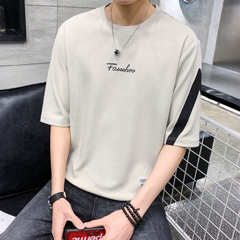 三日晶 短袖 男士T恤 917-灰色 