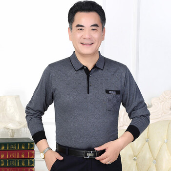 花花公子（PLAYBOY） 長袖 男士T恤 YX8889中灰色 