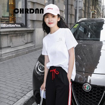 赤典（CHRDNN） 不規(guī)則 短袖 T恤 女 圓領