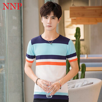 NNP 短袖 男士T恤 淺藍(lán)色-8501 