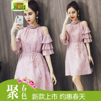 撞色連衣裙，打造性感小仙女