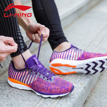 李寧（LI-NING）跑步鞋-8財源滾滾紫橙 39