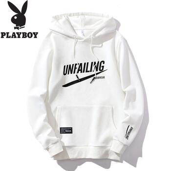 花花公子（PLAYBOY） 長袖 男士T恤 1103白色 