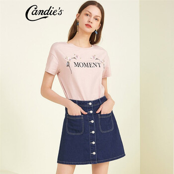 Candie’s 繡花 短袖 T恤 女 圓領