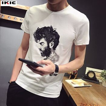 IKIC 短袖 男士T恤 白色人頭款 