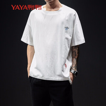 鴨鴨（YAYA） 短袖 男士T恤 白色|云雨 