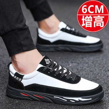 木低語(yǔ)（MUDIYU）男士GT006白黑色(增高款) 41