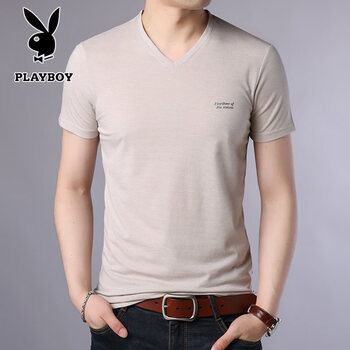 花花公子（PLAYBOY） 短袖 男士T恤 駝色1838TX1853 