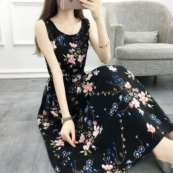 未知 風(fēng)景 不對稱(chēng) 連衣裙