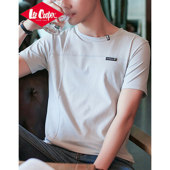 Lee Cooper 長袖 男士T恤 短袖淺灰 