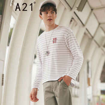A21 長(zhǎng)袖 男士T恤 白色 