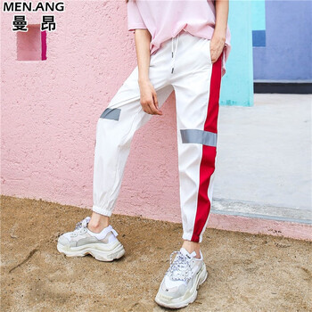 曼昂（MEN·ANG） 高腰 哈倫褲 女 九分褲 休閑褲