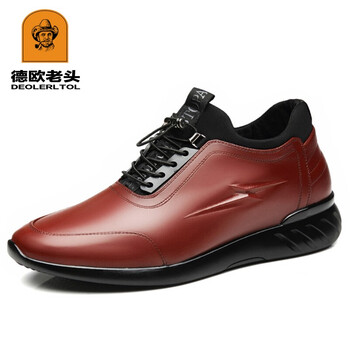 德歐老頭（DEOLERLTOL）男士7705內(nèi)增高6cm棕色 41