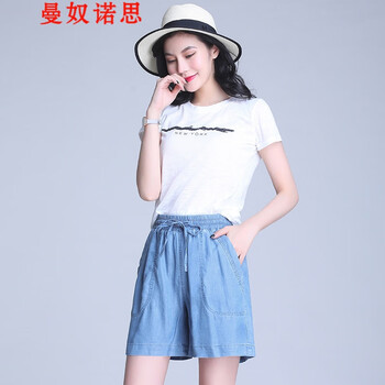 元素,夏季,新款,女士,樣式,松緊,流行,趨勢,牛仔,短褲