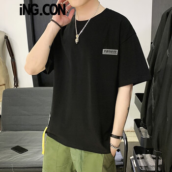 ING.CON 短袖 男士T恤 9140黑色 