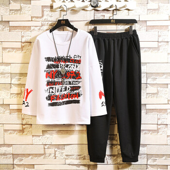 胤笙記 七分袖 男士T恤 白色 