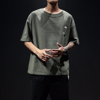 尊尚鳥（Zunshangniao） 五分袖 男士T恤 125綠色 