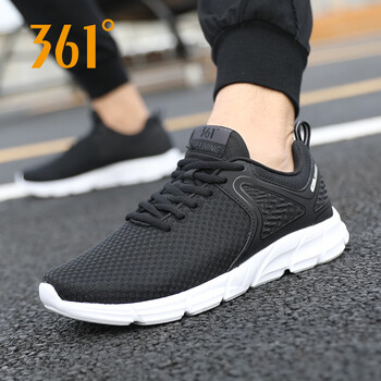361°跑步鞋-2曜石黑/361度白 44，39，40，41，42，43