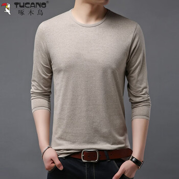 啄木鳥(niǎo)（TUCANO） 長(cháng)袖 男士T恤 ZYY9596駝色 