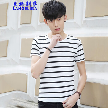 蘭格利薩（LANGELISA） 短袖 男士T恤 031白色 