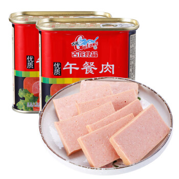 古龙食品 火锅食材 午餐肉罐头340g*2罐