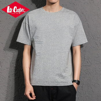 Lee Cooper 短袖 男士T恤 淺花灰 