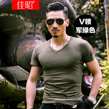 佳昭 短袖 男士T恤 T16軍綠 