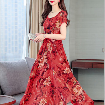 個(gè)性印花長(zhǎng)裙，打造優(yōu)雅小仙女