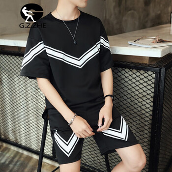 工作者（G.Z.ZHE） 短袖 男士T恤 D432黑色 