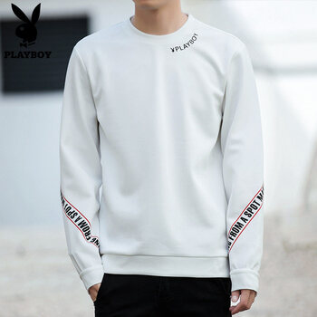 花花公子（PLAYBOY ESTABLISHED 1953） 長(cháng)袖 男士T恤 H323白色 