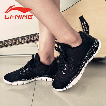 李寧（LI-NING）跑步鞋黑/鐵青灰/白 35，36，37，38，39，35.5