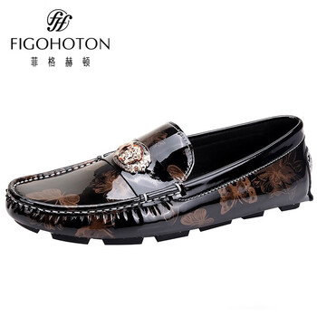 菲格赫頓（FIGOHOTON）男士黑色/金色 46