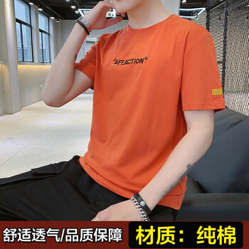 潛徒（QIANTU） 短袖 男士T恤 【牧】磚紅【1012】95棉 