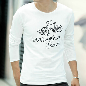 南極人（Nanjiren） 長(cháng)袖 男士T恤 自行車(chē)-白色 