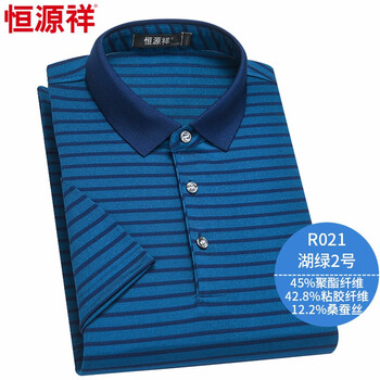 恒源祥 短袖 男士T恤 R021湖綠2號 