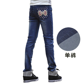 女童大蝴蝶結(jié)牛仔褲