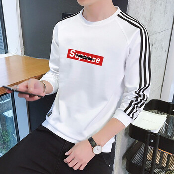 其他品牌 長袖 男士T恤 WY301 SUP白色 