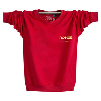 桑德歐姆 長袖 男士T恤 366紅色 S，XL，4XL，5XL，L，M